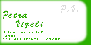 petra vizeli business card